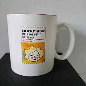 Starbucks Breakfast Blend  Orange/White Large Coffee Mug.